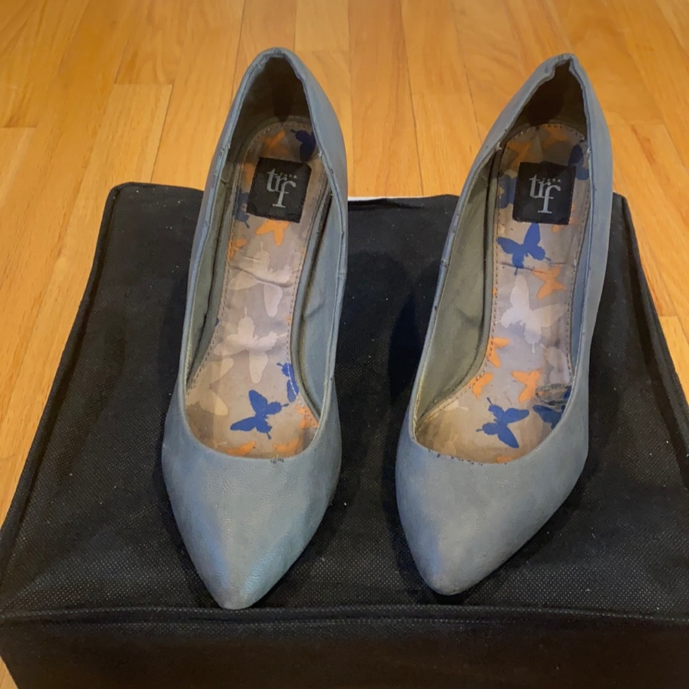 Zara Grey Suede heels